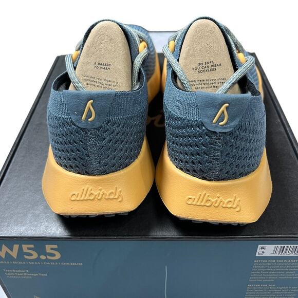 NEW Allbirds Tree Dasher 2 SIZE 5.5 Calm Teal Knit Active Run Shoe Sneaker NIB - Picture 10 of 16
